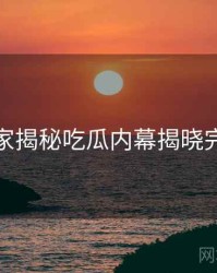 老玩家揭秘吃瓜内幕揭晓完整版