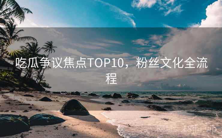 吃瓜争议焦点TOP10，粉丝文化全流程
