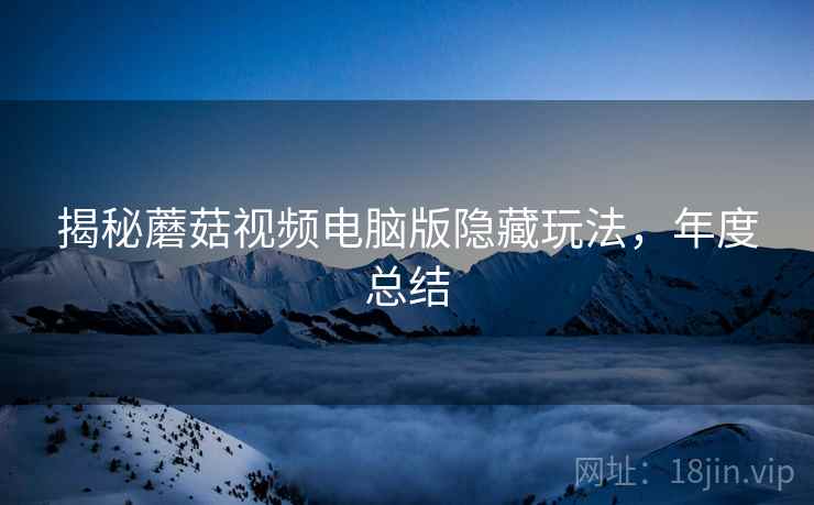 揭秘蘑菇视频电脑版隐藏玩法，年度总结
