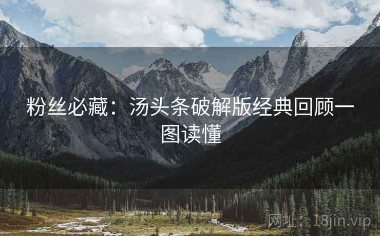 粉丝必藏：汤头条破解版经典回顾一图读懂