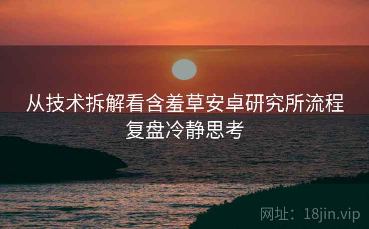 从技术拆解看含羞草安卓研究所流程复盘冷静思考